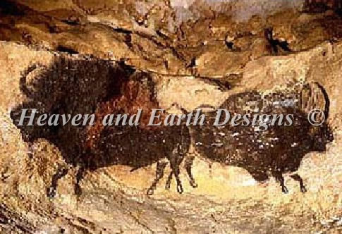 QS Buffalo 2 - Ancient Stone Wall Painting - Click Image to Close
